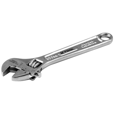 K-Tool International Wrench, Adjustable, 4", Material: Chrome Vanadium Steel KTI48004T